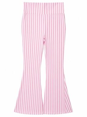 Boutique Size Large Purple White Striped Flare Leg Pants NWT